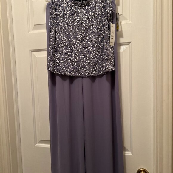 Alex Evenings Formalwear Women's 3-Piece Pantsuit - Petite Medium - Lavender - Picture 2 of 4